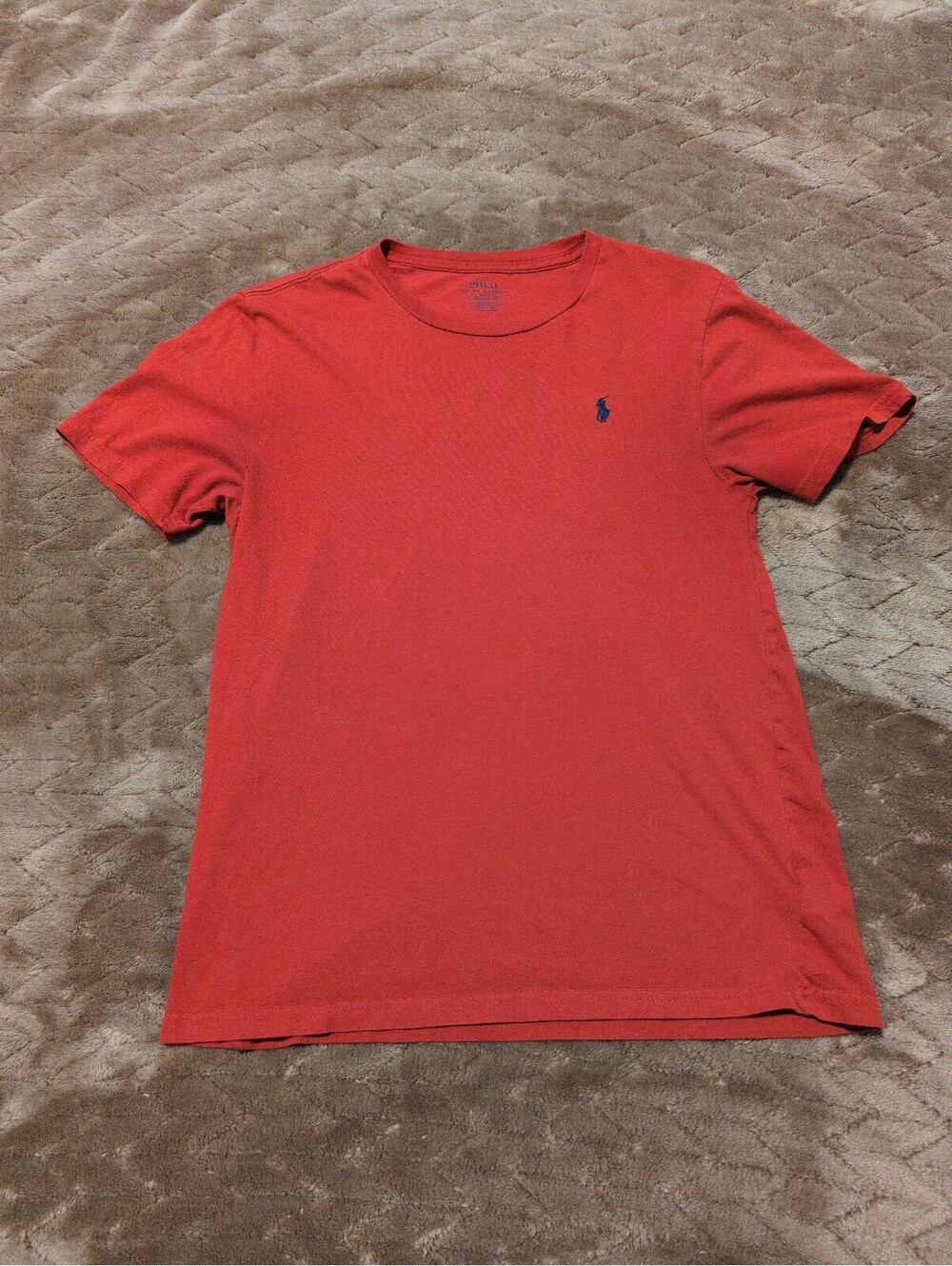 Polo Ralph Lauren Classic Red Crew Neck T-Shirt Large 14-16 youth